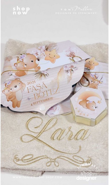 Trusou botez cu iarba pampass ursuleti si stele Pampas Bear 7